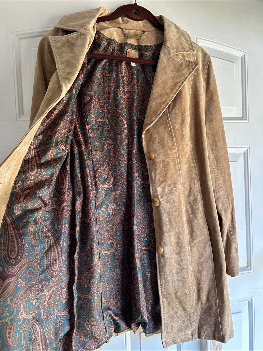 WILSONS LEATHER MAXIMA SUEDE BELTED COAT SIZE M - Picture 4 of 11